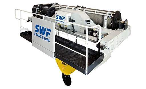 SWF CRABster wire rope hoist — up to 250 t